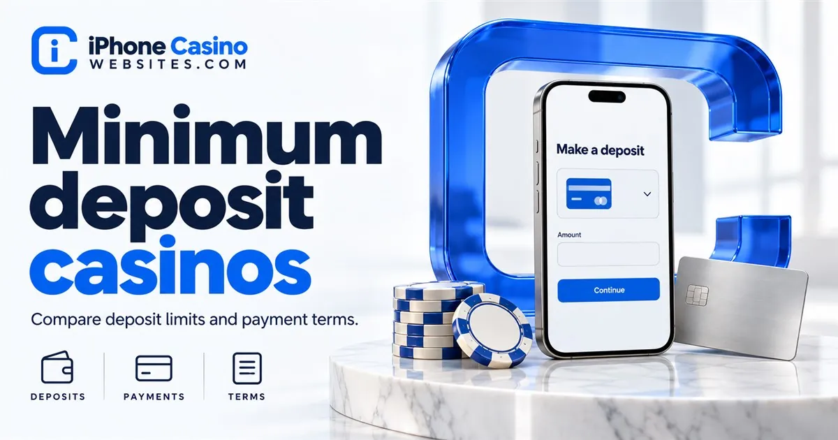 A phone with a generic deposit form beside a payment card and a small stack of casino chips.