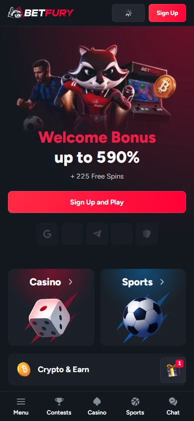 BetFury mobile site