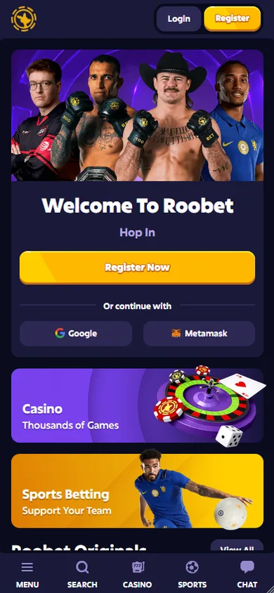 Roobet mobile site